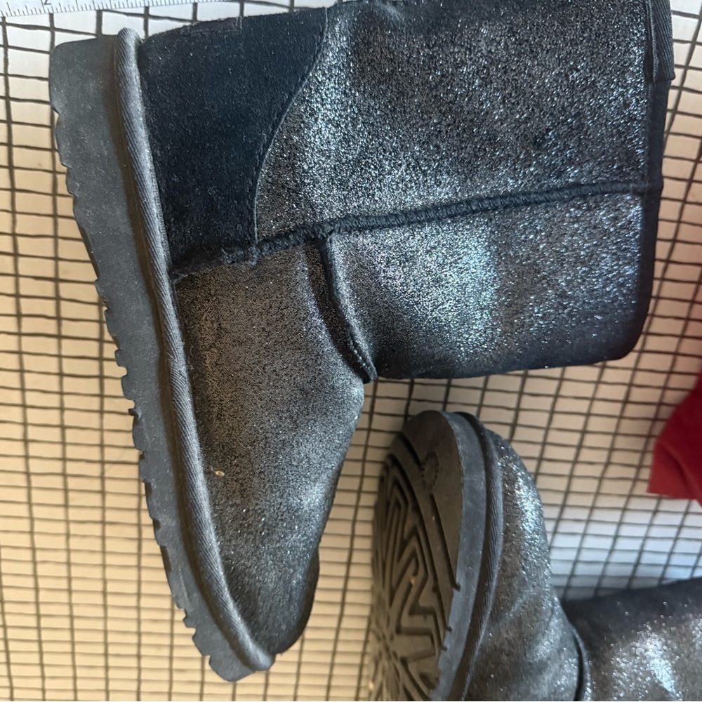Ugg Euc Black Boots Shimmer Outer Layer Women Siz… - image 3